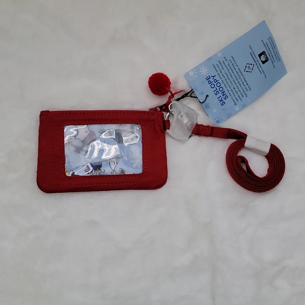 Vera Bradley Peanuts Collection Woodstock Ski Lift Zip ID Lanyard